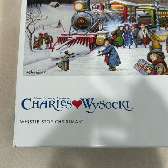 Charles Wysocki Jigsaw Puzzle “Whistle Stop Christmas “ 1000 Pc - Picture 7 of 10